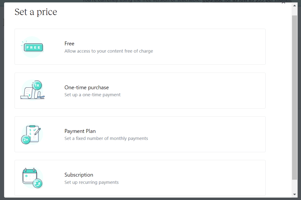 teachable product pricing options