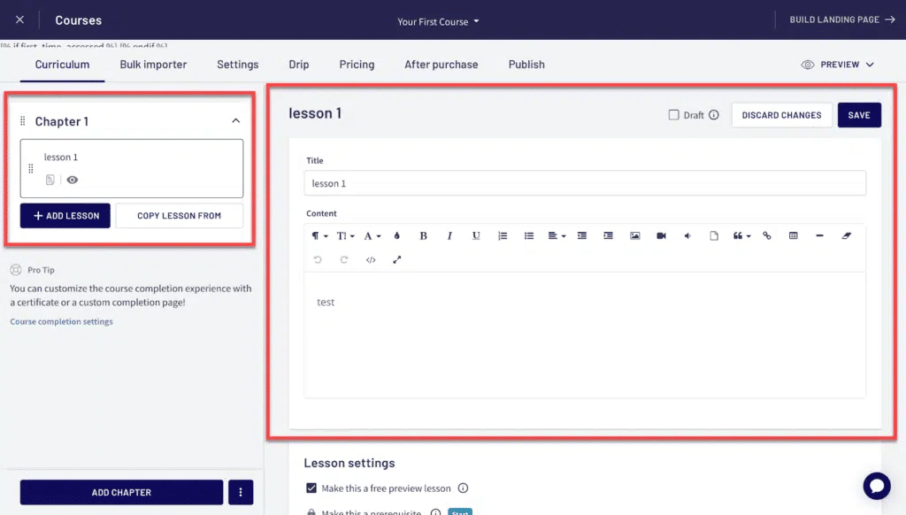 thinkific course builder