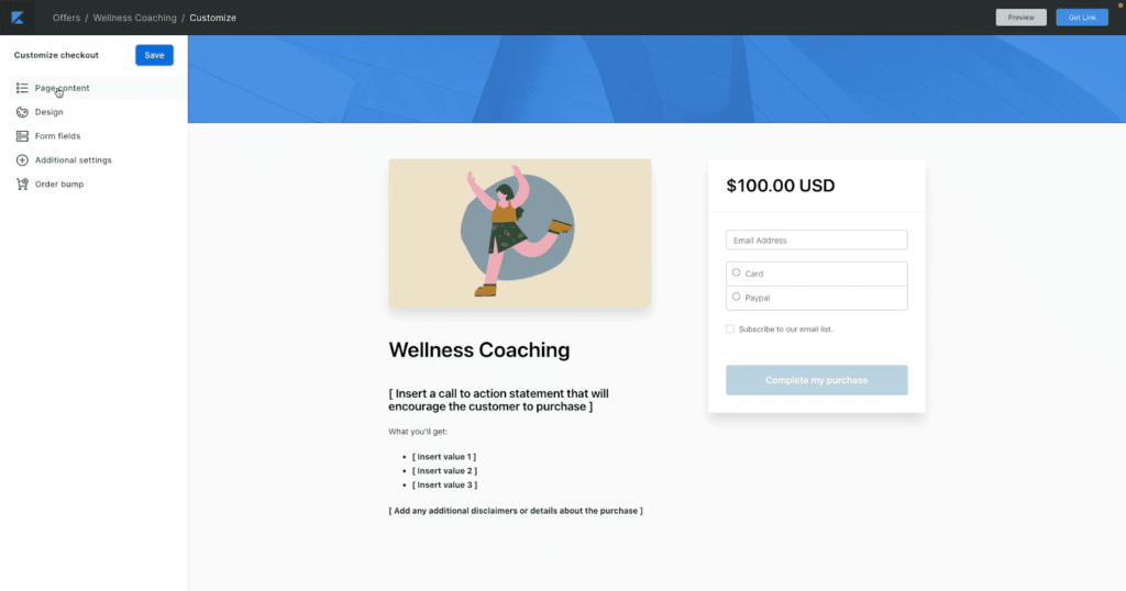 Checkout Pages and Upselling kajabi