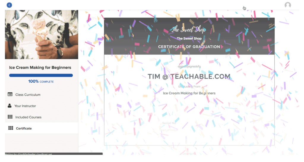 certificates teachable