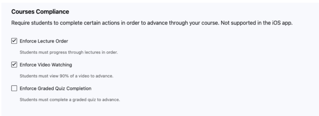 course compliance teachable