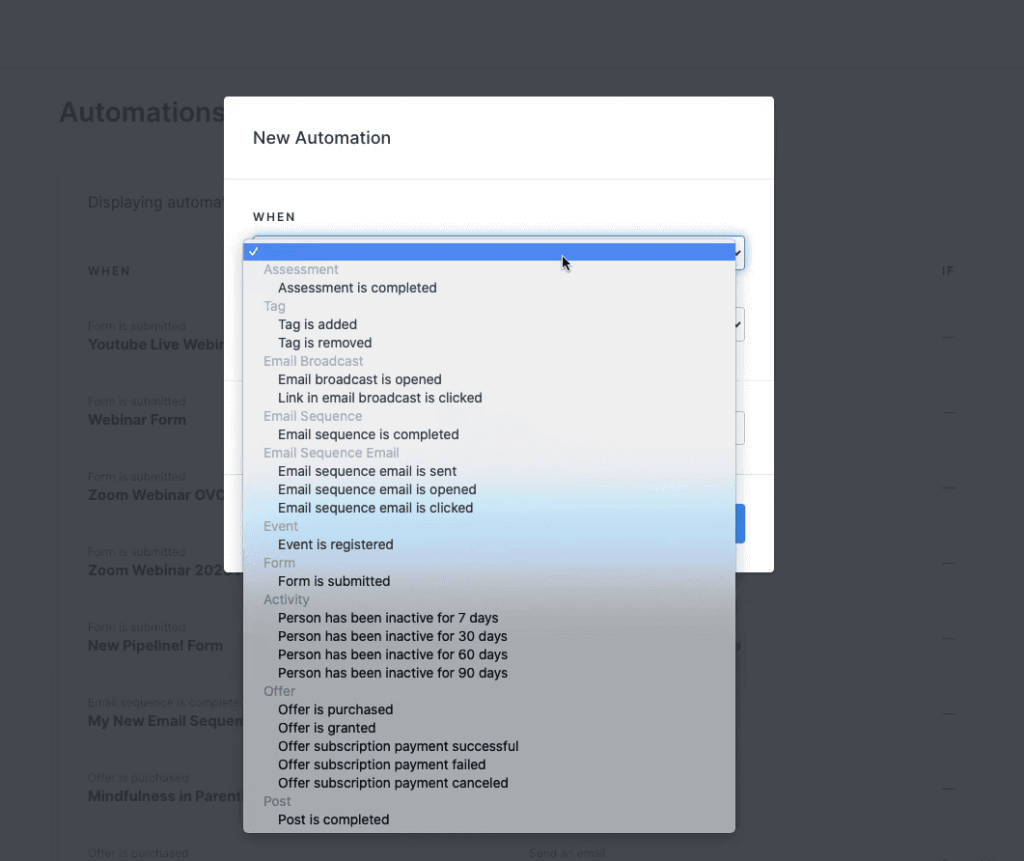 kajabi automation 2