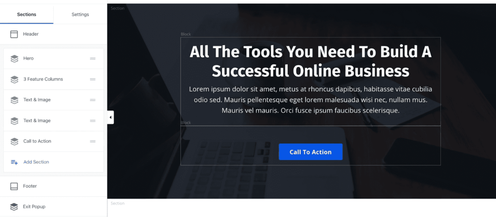 page builder kajabi