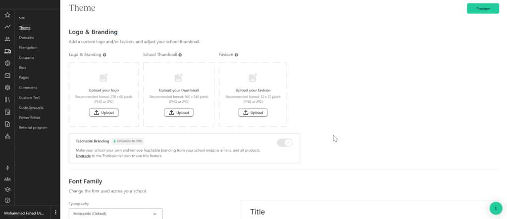 website theme teachable