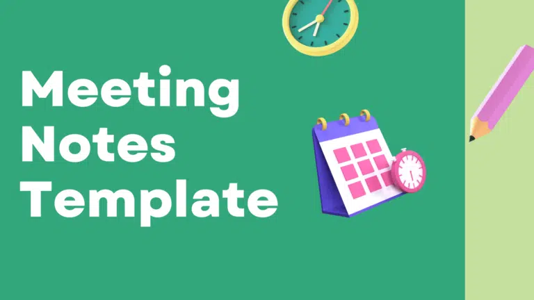 Meeting Notes Template-Free Download, No Registration Required