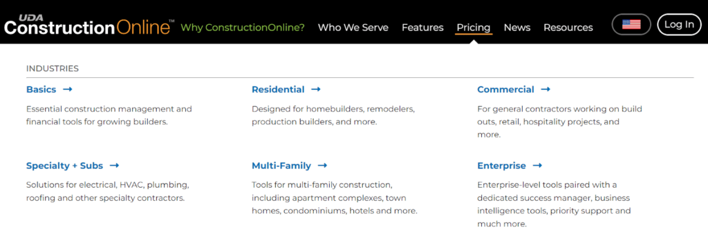 ConstructionOnline Pricing