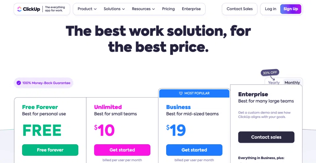 clickup pricing 1