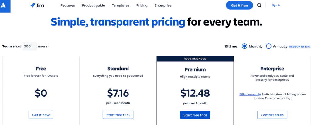 jira pricing 1