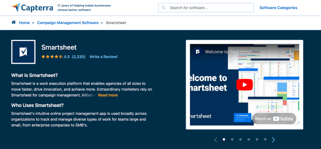 smartsheet ratings