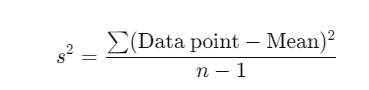 variance formula 2 1