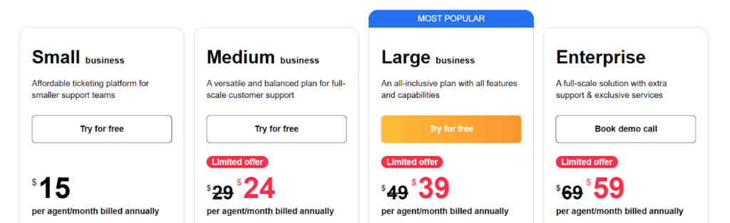 LiveAgent Pricing