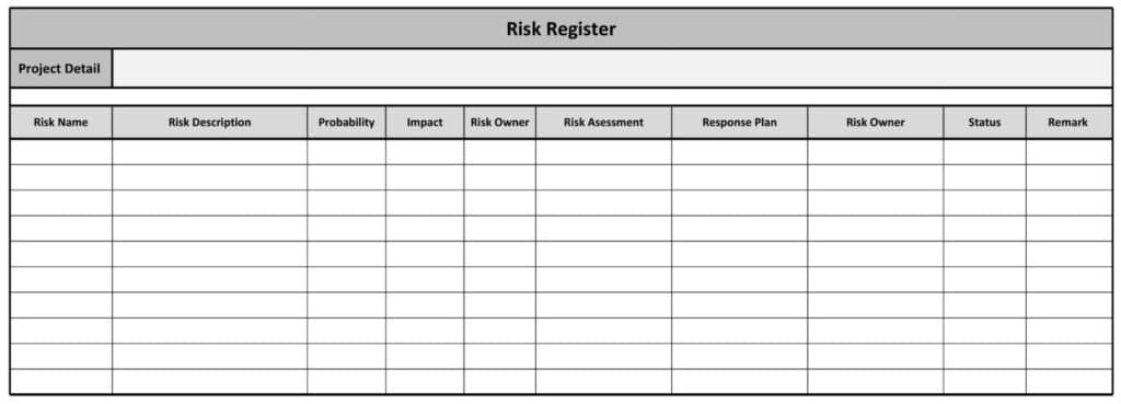 Risk RegisterTemplate
