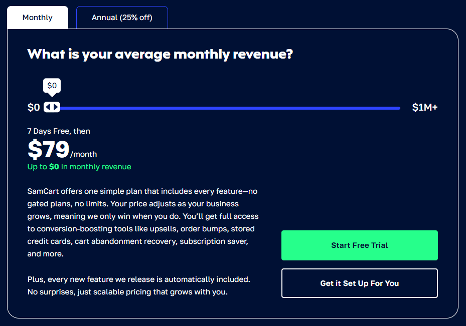 samcart pricing