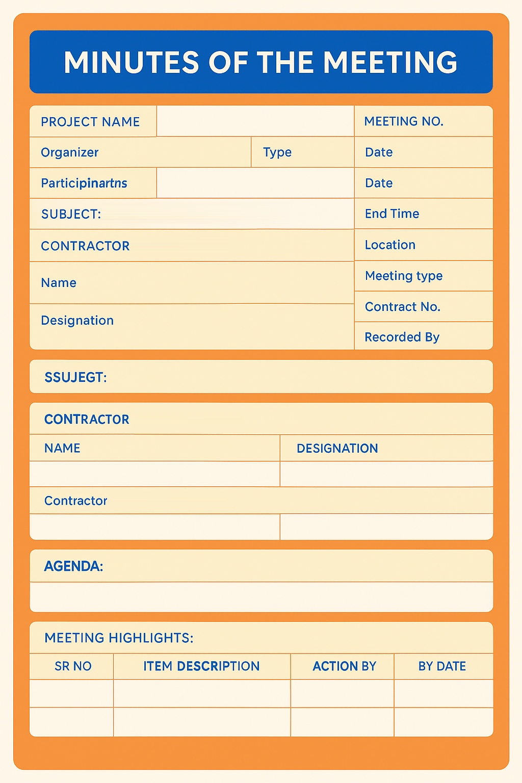 2. Classical Meeting Minutes Template