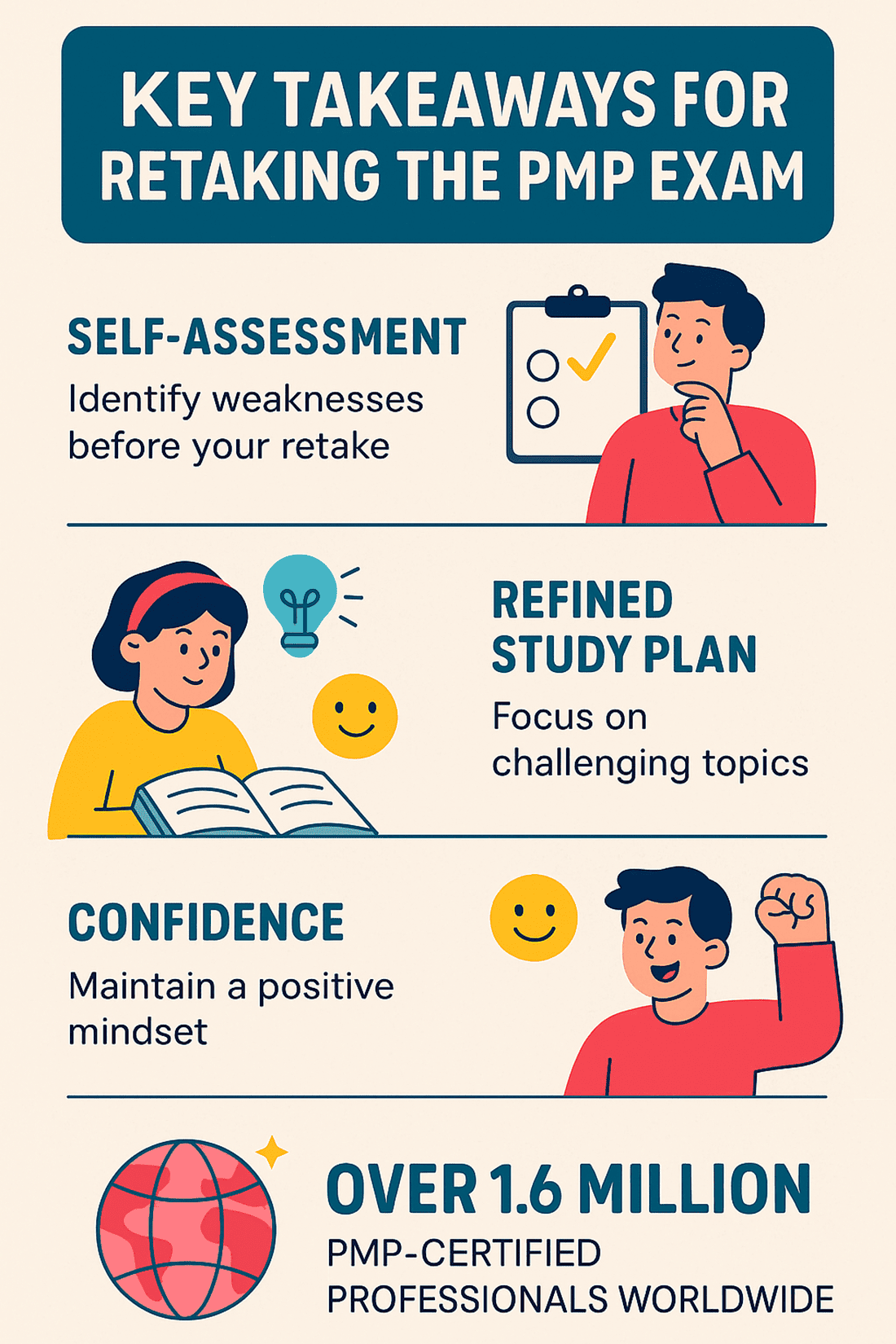 key takeaway for passing the exam on second attempt