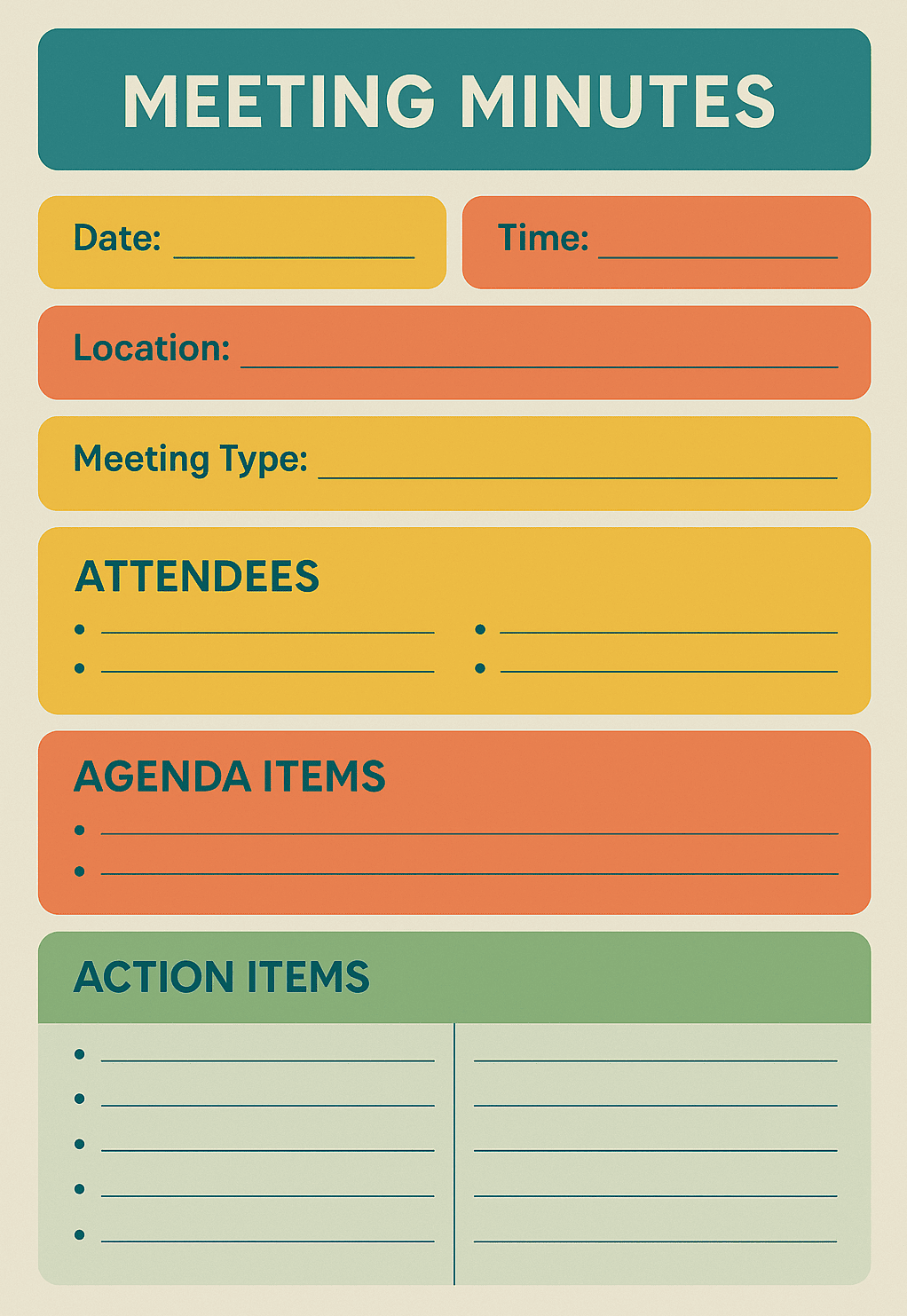 meeting minutes template