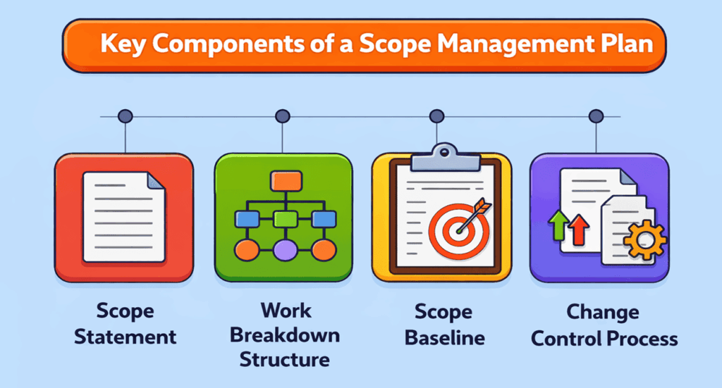 key components of scope management plan