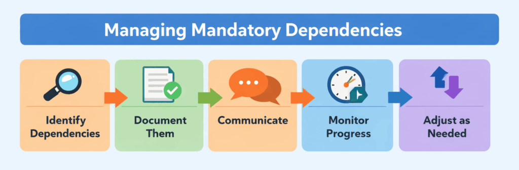 steps to manage manadatory dependency