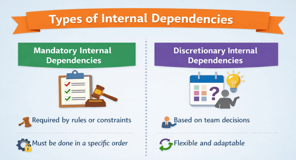 types of internal dependencies