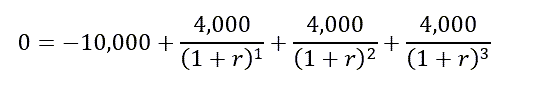 calculating irr