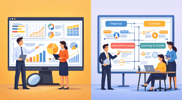 dashboard vs balanced scorecard