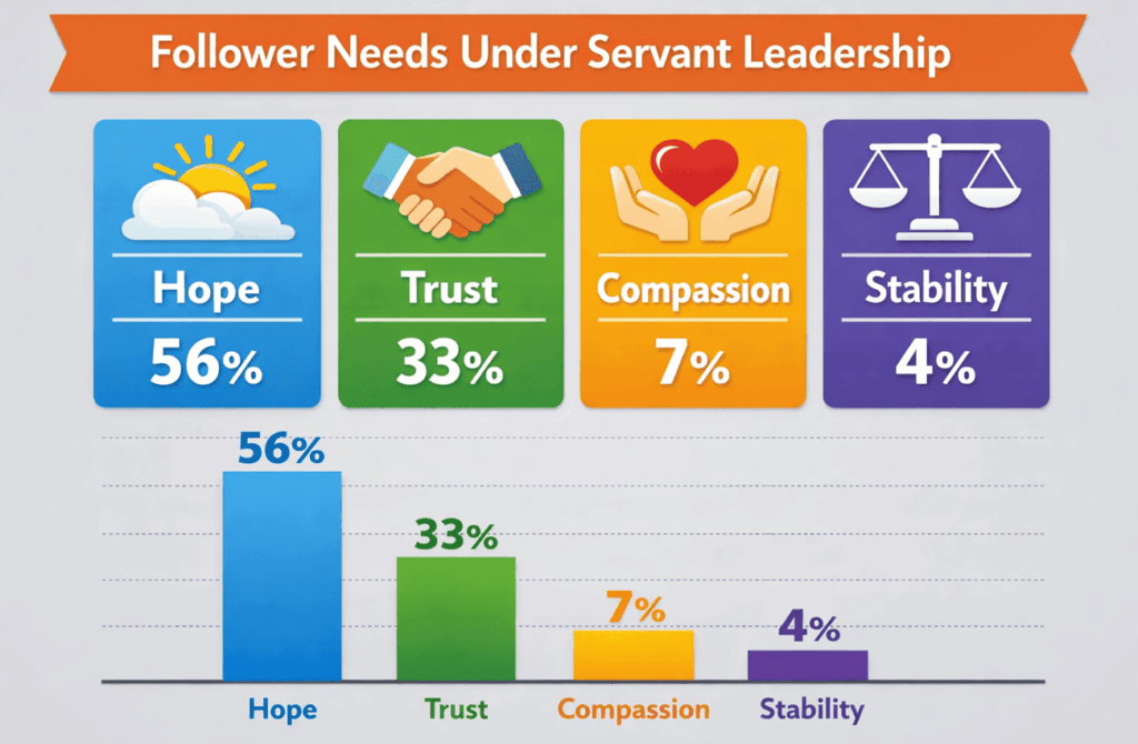 Follower needs under servant leadership