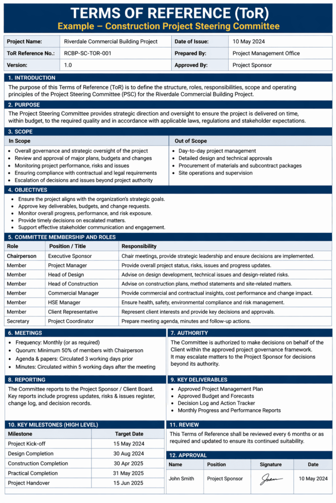 Terms of Reference: A Complete Guide with Template & Examples | PM ...