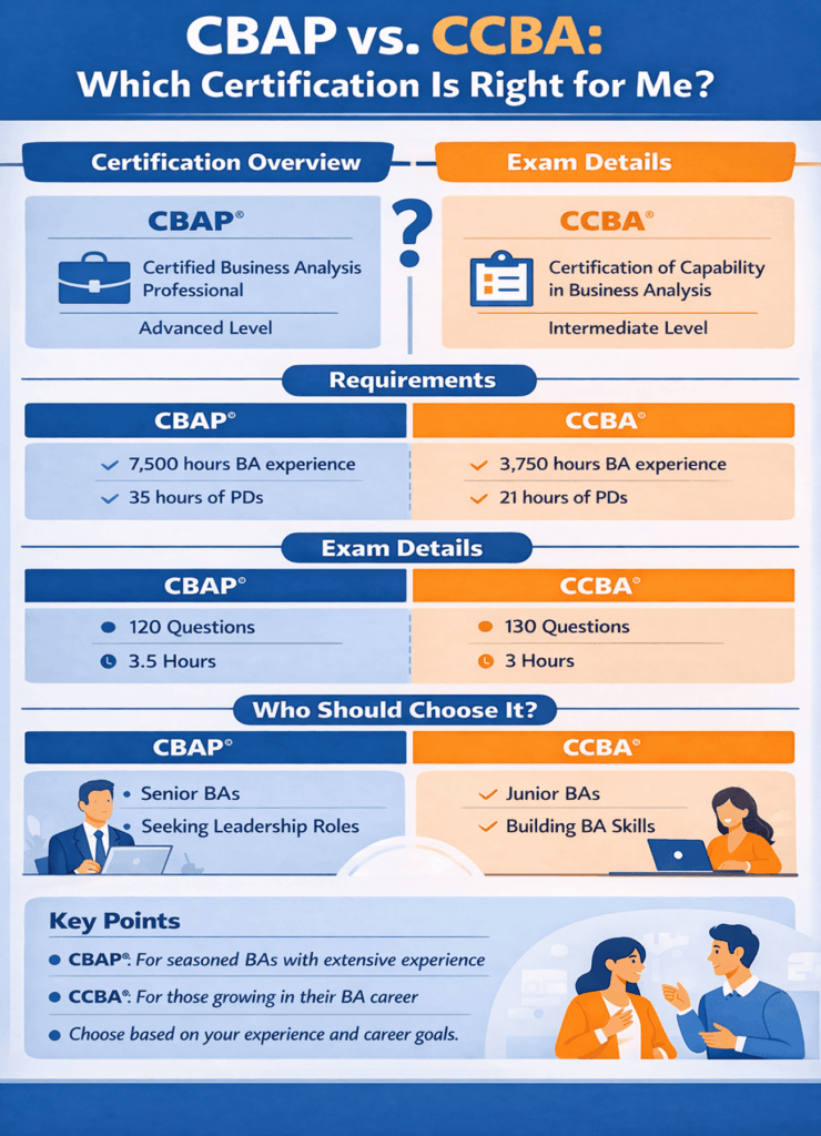 infographic showing differences between cbap and ccba